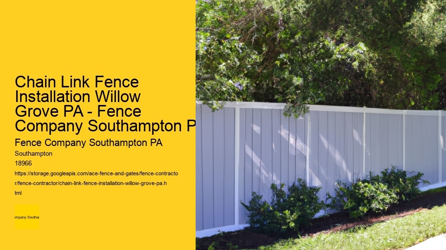 Chain Link Fence Installation Willow Grove PA - Fence Company Southampton PA
