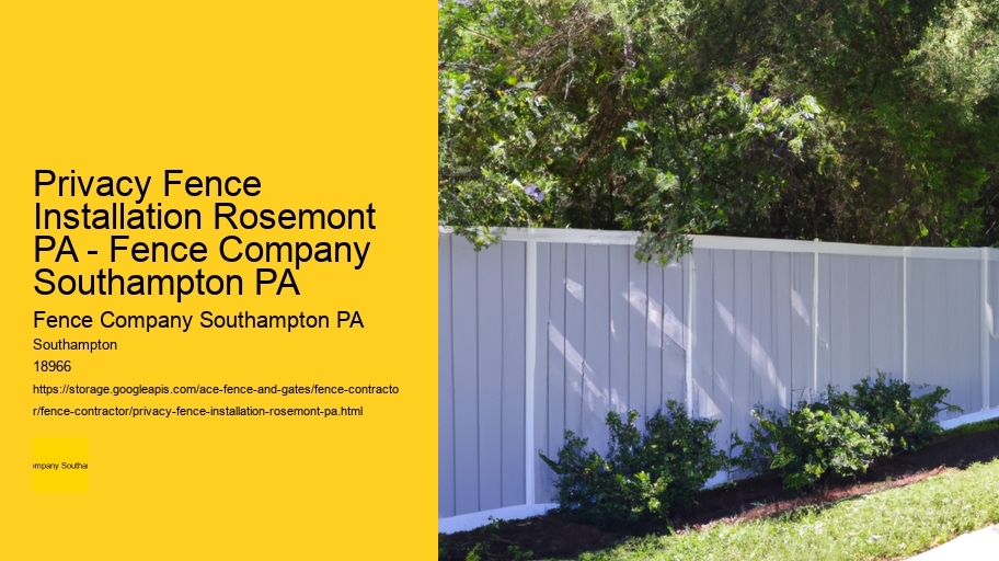 Privacy Fence Installation Rosemont PA - Fence Company Southampton PA