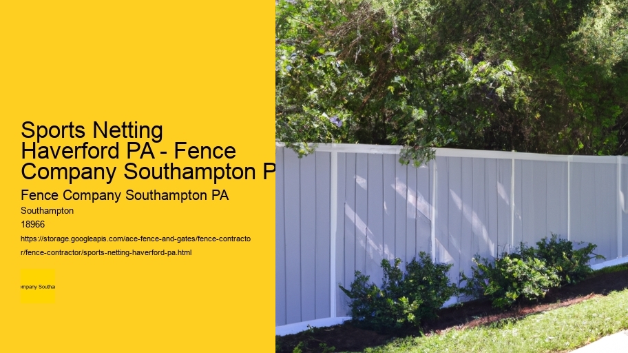 Sports Netting Haverford PA - Fence Company Southampton PA
